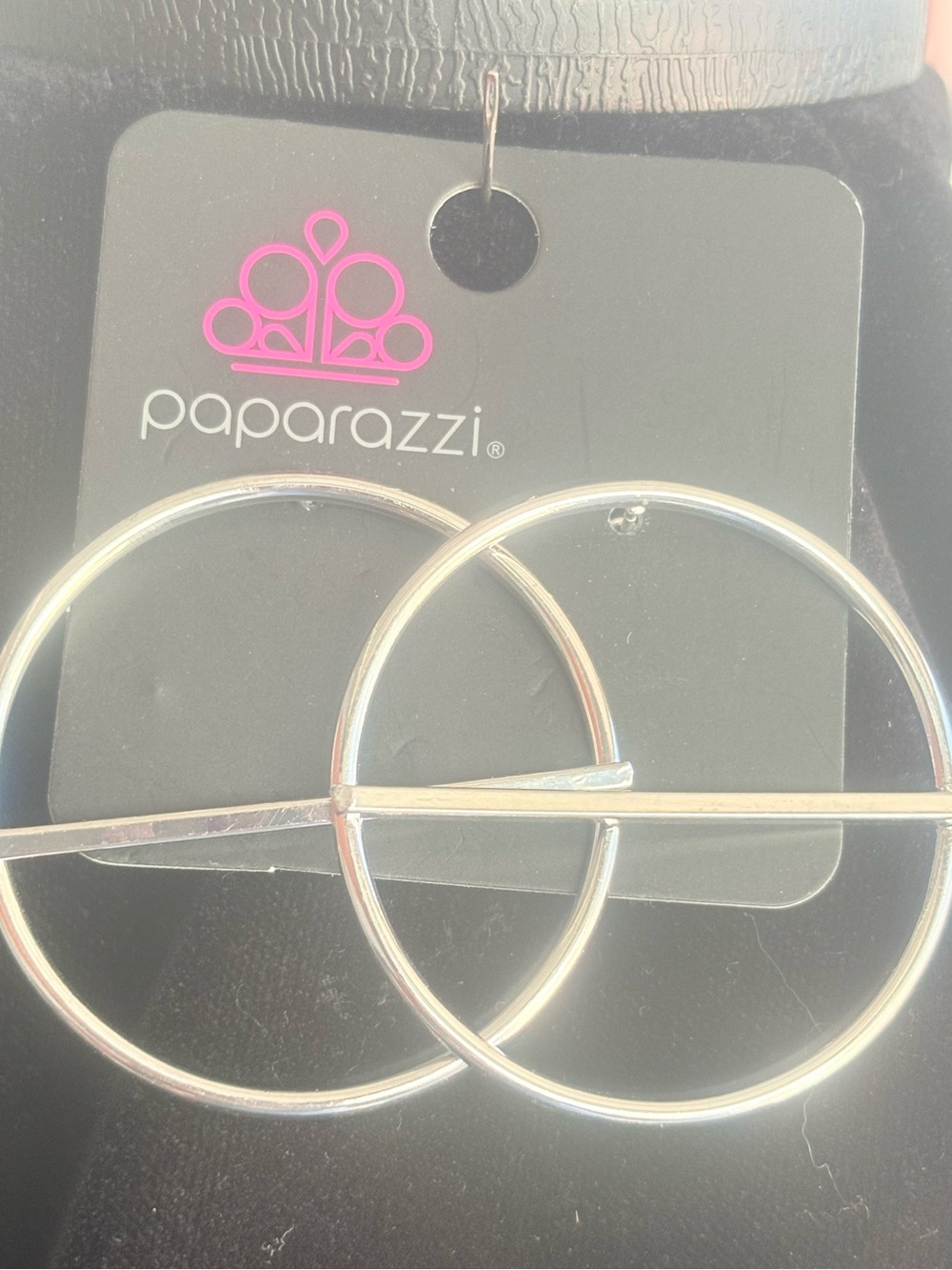 Paparazzi Silver Double Hoop Earrings-B